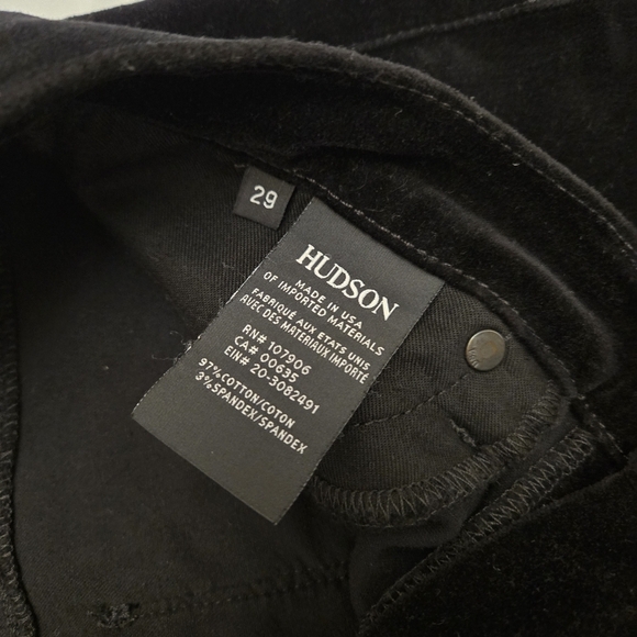 Hudson Barbara High Waist Ankle Skinny in Black Velvet - Picture 5 of 9